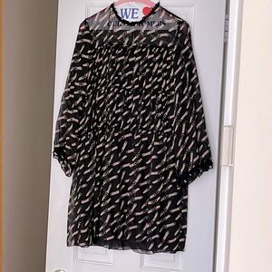 Zara dress with belt motif pattern, size xs